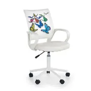 Scaun birou copii hm ibis butterfly, ergonomic, cadru metal, stofa/piele ecologica, inaltime ajustabila, 100 kg, multicolor drm3734