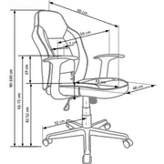 Scaun birou pentru copii hm nemo, ergonomic, cadru polipropilena, piele ecologica cu insertii de mesh, inaltime ajustabila, mecanism balansare, 110 kg, rosu/negru drm3849