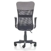 Scaun birou pentru copii cu plasa textila, hm timmy, ergonomic, inaltime reglabila, structura polipropilena, rotativ, 120 kg, gri drm4465