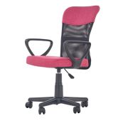 Scaun birou pentru copii cu plasa textila, hm timmy, ergonomic, inaltime reglabila, structura polipropilena, rotire 360 ˚, 120 kg, roz drm4466