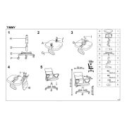 Scaun birou pentru copii cu plasa textila, hm timmy, ergonomic, inaltime reglabila, structura polipropilena, rotire 360 ˚, 120 kg, roz drm4466