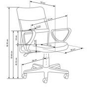 Scaun birou pentru copii cu plasa textila, hm timmy, ergonomic, inaltime reglabila, structura polipropilena, rotire 360 ˚, 120 kg, roz drm4466