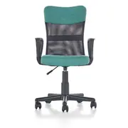 Scaun birou pentru copii cu plasa textila, hm timmy, ergonomic, inaltime reglabila, structura polipropilena, rotire 360 ˚, 120 kg, turcoaz drm4467