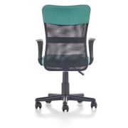 Scaun birou pentru copii cu plasa textila, hm timmy, ergonomic, inaltime reglabila, structura polipropilena, rotire 360 ˚, 120 kg, turcoaz drm4467