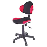 Scaun birou copii sl g2, ergonomic, stofa, inaltime reglabila, cadru polipropilena, 60 kg, rosu/negru drm4186