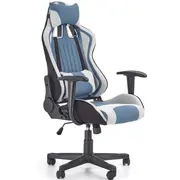 Scaun directorial gaming hm cayman, mecanism de balans, suport lombar, perne reglabile, cadru polipropilena, 120 kg, gri/turcoaz drm4687