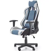 Scaun directorial gaming hm cayman, mecanism de balans, suport lombar, perne reglabile, cadru polipropilena, 120 kg, gri/turcoaz drm4687