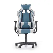 Scaun directorial gaming hm cayman, mecanism de balans, suport lombar, perne reglabile, cadru polipropilena, 120 kg, gri/turcoaz drm4687