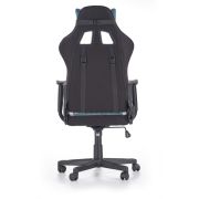 Scaun directorial gaming hm cayman, mecanism de balans, suport lombar, perne reglabile, cadru polipropilena, 120 kg, gri/turcoaz drm4687