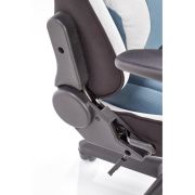 Scaun directorial gaming hm cayman, mecanism de balans, suport lombar, perne reglabile, cadru polipropilena, 120 kg, gri/turcoaz drm4687