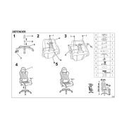 Scaun gaming hm defender negru - rosu drm3730