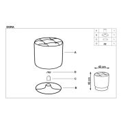 Taburete hm dora alb drm4658