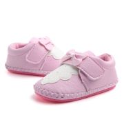 Pantofiori roz cu fundita roz MDD0784-1-p24.3-6 luni (Marimea 18 incaltaminte)