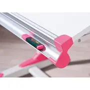 Birou ergonomic pentru copii hm collorido, inaltime reglabila, unghi inclinare ajustabil, cadru metalic, mdf, 100x66x69-84 cm, alb drm2316