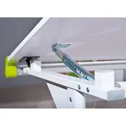 Birou ergonomic pentru copii hm collorido, inaltime reglabila, unghi inclinare ajustabil, cadru metalic, mdf, 100x66x69-84 cm, alb drm2316