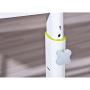 Birou ergonomic pentru copii hm collorido, inaltime reglabila, unghi inclinare ajustabil, cadru metalic, mdf, 100x66x69-84 cm, alb drm2316