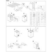 Dulapior rulant hm nils, cu sertare, cu roti, structura lemn, natur drm2318