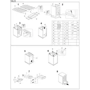 Dulapior rulant hm nils, cu sertare, cu roti, structura lemn, natur drm2318