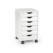 Dulapior rulant hm simon 2, cu sertare, cu roti, front mdf, alb drm2319