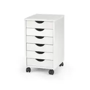 Dulapior rulant hm simon 2, cu sertare, cu roti, front mdf, alb drm2319