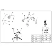 Scaun birou copii hm coco, piele ecologica, inaltime reglabila, cadru cromat, 80 kg, alb drm2744