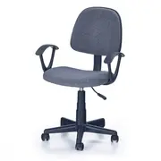 Scaun birou copii hm darian bis, ergonomic, cadru polipropilena, stofa, inaltime ajustabila, 80 kg, gri drm2751