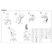 Scaun birou copii hm flash 2, ergonomic, stofa/mesh, cadru polipropilena, inaltime ajustabila, 80 kg, roz/gri drm2247