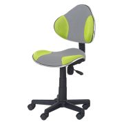 Scaun birou copii hm flash 2, ergonomic, stofa/mesh, cadru polipropilena, inaltime ajustabila, 80 kg, verde/gri drm2766
