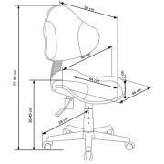 Scaun birou copii hm flash 2, ergonomic, stofa/mesh, cadru polipropilena, inaltime ajustabila, 80 kg, verde/gri drm2766