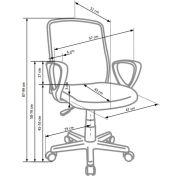 Scaun birou copii mesh hm alex gri drm2733