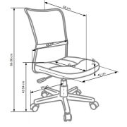 Scaun birou copii hm dingo, ergonomic, cadru polipropilena, mesh, inaltime ajustabila, 80 kg, 98x41x56 cm, gri drm2759