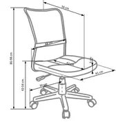 Scaun birou copii hm dingo, ergonomic, cadru polipropilena, mesh, inaltime ajustabila, 80 kg, 98x41x56 cm, gri drm2759
