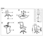 Scaun birou copii hm dingo, ergonomic, cadru polipropilena, mesh, inaltime ajustabila, 80 kg, 98x41x56 cm, gri drm2759
