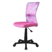 Scaun birou copii hm dingo, ergonomic, cadru polipropilena, mesh, inaltime ajustabila, 80 kg, 98x41x56 cm, roz drm2217