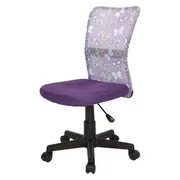 Scaun birou copii hm dingo, ergonomic, cadru polipropilena, mesh, inaltime ajustabila, 80 kg, 98x41x56 cm, violet drm2756