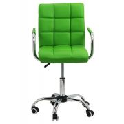 Scaun birou copii off 328, inaltime ajustabila, rotativ, cu brate, piele ecologica, 65 kg drm974