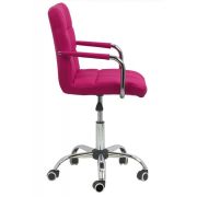 Scaun birou copii off 328, inaltime ajustabila, rotativ, cu brate, piele ecologica, 65 kg drm974
