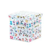 Taburete cu spatiu depozitare, design, mdf/ piele ecologica, 100 kg, 38 x 38, toys drm3169