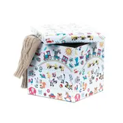 Taburete cu spatiu depozitare, design, mdf/ piele ecologica, 100 kg, 38 x 38, toys drm3169