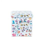 Taburete cu spatiu depozitare, design, mdf/ piele ecologica, 100 kg, 38 x 38, toys drm3169