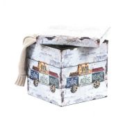 Taburete cu spatiu depozitare, design, mdf/ piele ecologica, 100 kg, 38 x 38, truck drm3170
