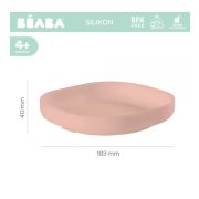 Farfurie silicon cu ventuza roz ERFB913431