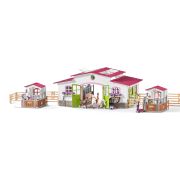 SCHLEICH Boxa de cai, cu cai arabi si ingrijitor - VRNSL42369