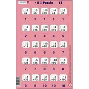 Set 16 Puzzle-uri Inmultire si Impartire, 25 Piese Larsen LRP49 BBJLRP49_Initiala
