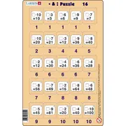 Set 16 Puzzle-uri Inmultire si Impartire, 25 Piese Larsen LRP49 BBJLRP49_Initiala