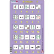 Set 16 Puzzle-uri Inmultire si Impartire, 25 Piese Larsen LRP49 BBJLRP49_Initiala