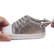 Adidasi argintii bebelusi - Glamour (Marime Disponibila: 9-12 luni) - IRD0788-1-p2.9-12 luni