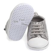Adidasi argintii bebelusi - Glamour (Marime Disponibila: 9-12 luni) - IRD0788-1-p2.9-12 luni