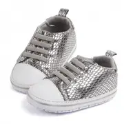 Adidasi argintii bebelusi - Glamour (Marime Disponibila: 9-12 luni) - IRD0788-1-p2.9-12 luni