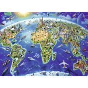 PUZZLE HARTA CU MONUMENTELE LUMII, 200 PIESE - ARTRVSPC12722